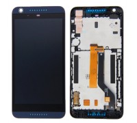 Display for HTC 626G Desire Dual Sim + touchscreen. black, with the front panel blue