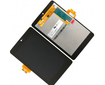LCD for Asus ME370 Google Nexus 7 + touchscreen (1 generation 2012) is black, with the front panel