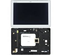 Lcd Asus ZenPad 10 Z300M / Z300CNL / Z301ML / Z301MFL + touch-screen (sensor), white, in a gold frame, with a yellow flex