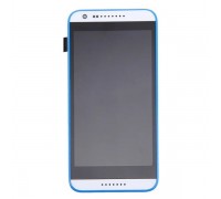 620 Дисплей для HTC / Desire 620G Dual SIM + сенсорний екран, білий, з передньою панеллю синього кольору