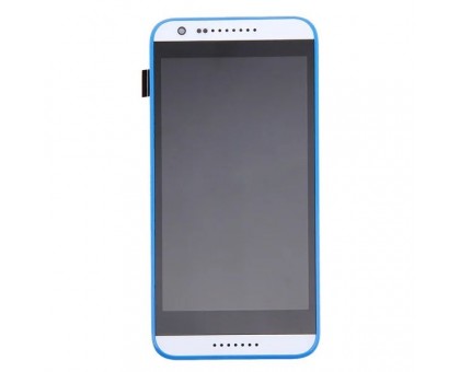 LCD for HTC 620 / 620G Desire Dual sim + touchscreen, white, with the front panel blue