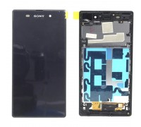 Дисплей для Sony C6902 L39h Xperia Z1/ С6903/ С6906/ С6943 + touchscreen, белый, с передней панелью, оригинал (Китай)