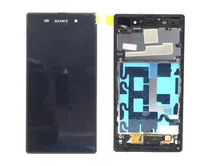 Дисплей для Sony C6902 L39h Xperia Z1/ С6903/ С6906/ С6943 + touchscreen, белый, с передней панелью, оригинал (Китай)