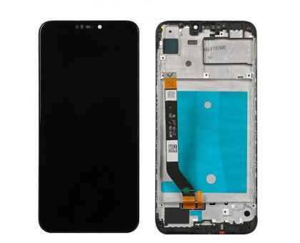 Дисплей Honor 8C + тачскрин (сенсор), черный, в рамке