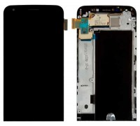 Дисплей LG H820 G5 / H830 / H840 / H845 / H850 / H858 / H860N / LS992 / US992 / VS987 + тачскрін (сенсор), чорний, в рамці