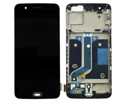 Дисплей OnePlus 5 A5000 + тачскрин (сенсор), черный, OLED, копия хорошего качества, в рамке