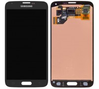 Дисплей Samsung G900H Galaxy S5 / G900F + тачскрін (сенсор), чорний, Charcoal Black, OLED, копія хорошої якості