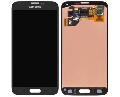 Дисплей Samsung G900H Galaxy S5 / G900F + тачскрін (сенсор), чорний, Charcoal Black, OLED, копія хорошої якості