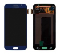 Дисплей Samsung G920F Galaxy S6 + тачскрін (сенсор), синій, Black Sapphire, OLED, копія хорошої якості