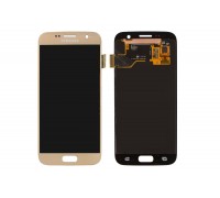 Дисплей Samsung G930F Galaxy S7 / G930FD + тачскрін (сенсор), золотистий, OLED, копія хорошої якості