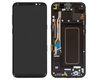 Дисплей Samsung G955F Galaxy S8 + 2017 + тачскрін (сенсор), чорний, Amoled, оригінал, переклеїти скло