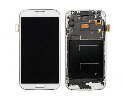 Lcd Samsung i9500 Galaxy S4 + touch-screen, white, White Frost, in frame, original