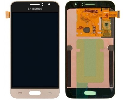 Дисплей Samsung J120H Galaxy J1 2016/J120F + тачскрин (сенсор), золотистый, OLED, копия хорошего качества