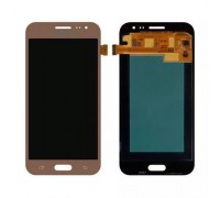 Дисплей Samsung J200H Galaxy J2/J200F + тачскрин (сенсор), золотистый, OLED, копия хорошего качества