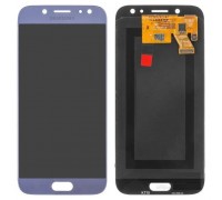 Дисплей Samsung J530F Galaxy J5 2017 + тачскрин (сенсор), голубой, Amoled, оригинал , переклеено стекло