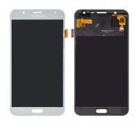 Дисплей Samsung J701F Galaxy J7 Neo + тачскрін (сенсор), сріблястий, TFT, копія