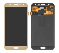 Дисплей Samsung J701F Galaxy J7 Neo + тачскрін (сенсор), золотистий, оригінал, переклеїти скло