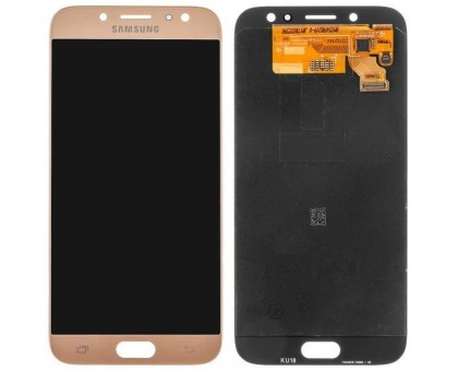 Дисплей Samsung J730F Galaxy J7 2017 + тачскрин (сенсор), розовый, Rose Gold, TFT, копия
