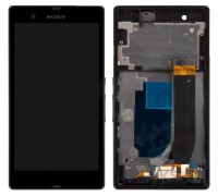 Lcd Sony C6602 Xperia Z L36h / C6603 L36i / C6606 L36a + touch-screen (sensor), black, in frame, original