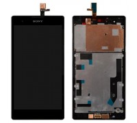 Дисплей Sony D5322 Xperia T2 Ultra DS + тачскрин (сенсор), черный, в рамке, оригинал