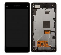 Дисплей Sony D5503 Xperia Z1 Compact + тачскрин (сенсор), черный, в рамке