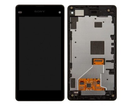 Дисплей Sony D5503 Xperia Z1 Compact + тачскрин (сенсор), черный, в рамке