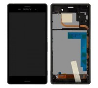 Дисплей Sony D6633 Xperia Z3 Dual + тачскрин (сенсор), черный, в рамке, оригинал
