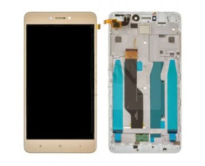 Дисплей Xiaomi Redmi Note 4X + тачскрін (сенсор), золотистий, в рамці, оригінал