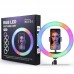 Кольцевая LED лампа RGB MJ-26, 200 диодов, 26 см