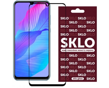 Защитное стекло SKLO 3D (full glue) для Huawei Y8p (2020) / P Smart S