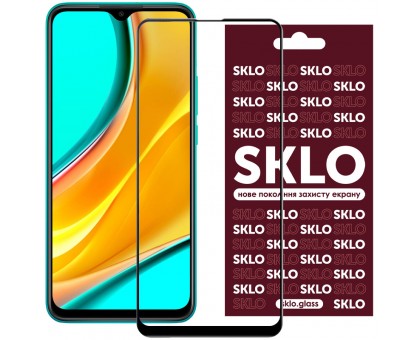 Защитное стекло SKLO 3D (full glue) для Xiaomi Redmi 9 / Poco M3 / Note 9 4G / Redmi 9T
